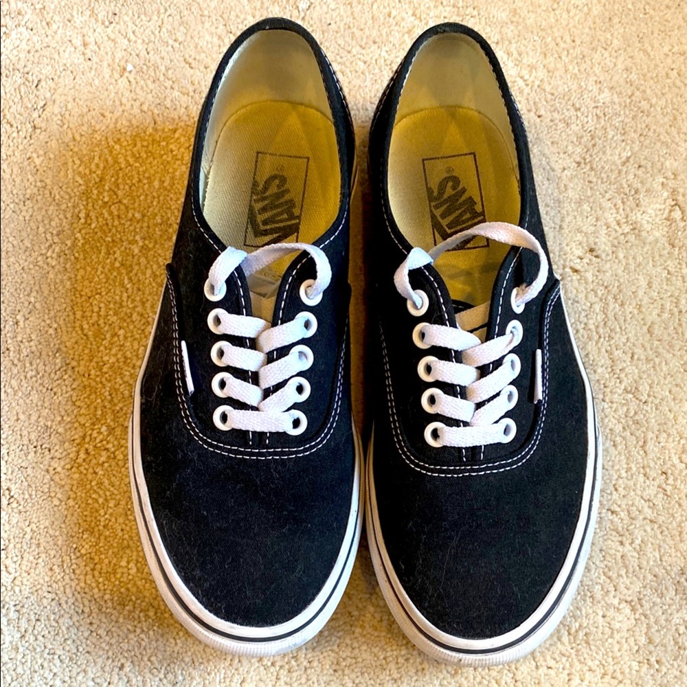 Vans Black and White Canvas Shoes
